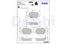 Sada brzdových destiček, kotoučová brzda DELPHI LP2475