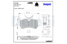 Sada brzdových destiček, kotoučová brzda DELPHI LP2480