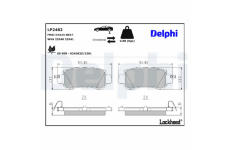 Sada brzdových platničiek kotúčovej brzdy DELPHI LP2482