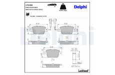 Sada brzdových destiček, kotoučová brzda DELPHI LP2486