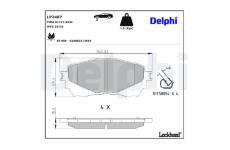 Sada brzdových platničiek kotúčovej brzdy DELPHI LP2487