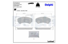 Sada brzdových destiček, kotoučová brzda DELPHI LP2492LC