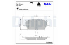 Sada brzdových platničiek kotúčovej brzdy DELPHI LP2493