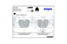 Sada brzdových platničiek kotúčovej brzdy DELPHI LP2494