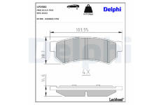 Sada brzdových destiček, kotoučová brzda DELPHI LP2502