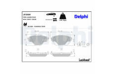 Sada brzdových destiček, kotoučová brzda DELPHI LP2509