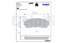 Sada brzdových destiček, kotoučová brzda DELPHI LP259