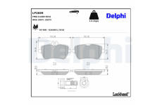 Sada brzdových destiček, kotoučová brzda DELPHI LP2659
