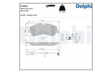 Sada brzdových platničiek kotúčovej brzdy DELPHI LP2661