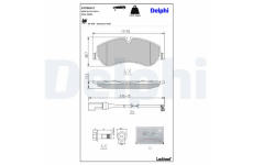 Sada brzdových destiček, kotoučová brzda DELPHI LP2661LC