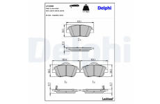 Sada brzdových platničiek kotúčovej brzdy DELPHI LP2688