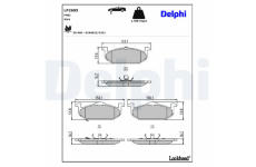 Sada brzdových destiček, kotoučová brzda DELPHI LP2695