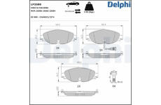 Sada brzdových destiček, kotoučová brzda DELPHI LP2698