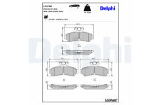 Sada brzdových destiček, kotoučová brzda DELPHI LP2700