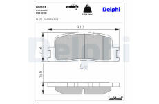 Sada brzdových platničiek kotúčovej brzdy DELPHI LP2703