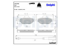 Sada brzdových destiček, kotoučová brzda DELPHI LP2704