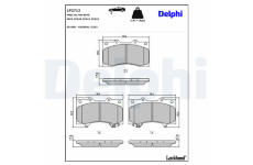 Sada brzdových platničiek kotúčovej brzdy DELPHI LP2712