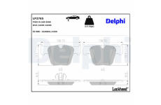 Sada brzdových destiček, kotoučová brzda DELPHI LP2765