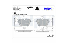 Sada brzdových destiček, kotoučová brzda DELPHI LP2766