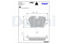 Sada brzdových destiček, kotoučová brzda DELPHI LP2767