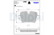 Sada brzdových destiček, kotoučová brzda DELPHI LP2768