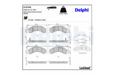 Sada brzdových platničiek kotúčovej brzdy DELPHI LP2769