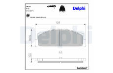 Sada brzdových destiček, kotoučová brzda DELPHI LP29