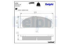 Sada brzdových destiček, kotoučová brzda DELPHI LP30