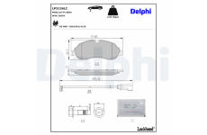 Sada brzdových destiček, kotoučová brzda DELPHI LP3136LC