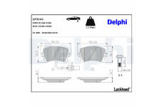 Sada brzdových platničiek kotúčovej brzdy DELPHI LP3141