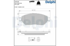 Sada brzdových platničiek kotúčovej brzdy DELPHI LP3143