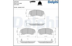 Sada brzdových destiček, kotoučová brzda DELPHI LP3144