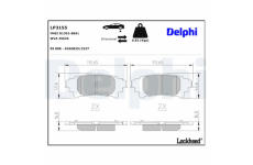 Sada brzdových destiček, kotoučová brzda DELPHI LP3155