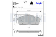 Sada brzdových platničiek kotúčovej brzdy DELPHI LP3156