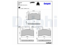 Sada brzdových platničiek kotúčovej brzdy DELPHI LP3157