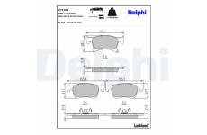 Sada brzdových destiček, kotoučová brzda DELPHI LP3164
