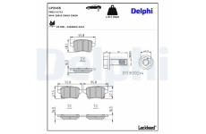 Sada brzdových platničiek kotúčovej brzdy DELPHI LP3165