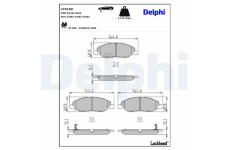 Sada brzdových destiček, kotoučová brzda DELPHI LP3169