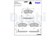 Sada brzdových destiček, parkovací brzda DELPHI LP3170
