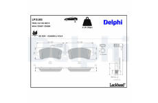 Sada brzdových destiček, kotoučová brzda DELPHI LP3185