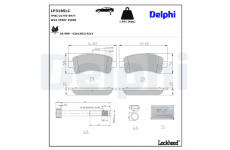 Sada brzdových destiček, kotoučová brzda DELPHI LP3185LC