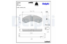 Sada brzdových destiček, kotoučová brzda DELPHI LP3190