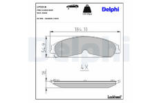 Sada brzdových destiček, kotoučová brzda DELPHI LP3216