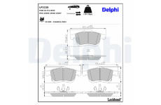 Sada brzdových platničiek kotúčovej brzdy DELPHI LP3220