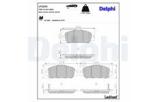 Sada brzdových platničiek kotúčovej brzdy DELPHI LP3243