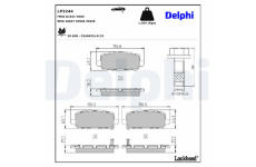 Sada brzdových platničiek kotúčovej brzdy DELPHI LP3244