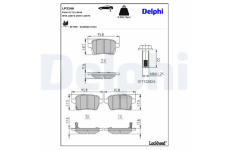 Sada brzdových platničiek kotúčovej brzdy DELPHI LP3246