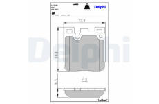 Sada brzdových destiček, kotoučová brzda DELPHI LP3249
