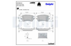 Sada brzdových destiček, kotoučová brzda DELPHI LP3261LC