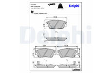 Sada brzdových destiček, kotoučová brzda DELPHI LP3263